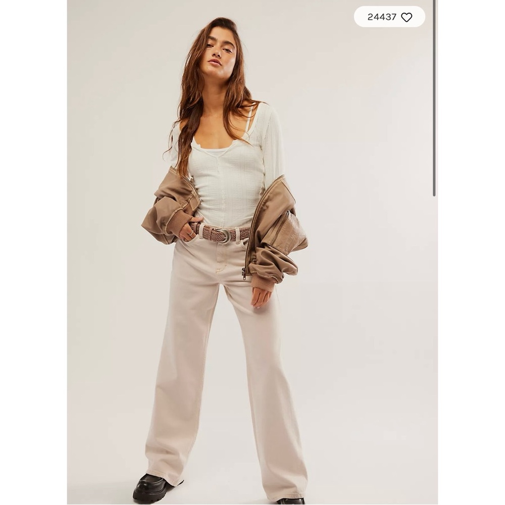 Brand new cream Tinsley Free people jeans